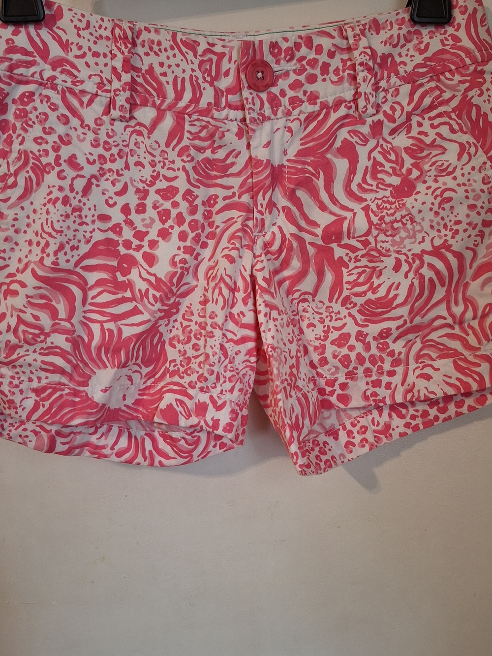 Lilly Pulitzer Pink & White Printed Cotton Shorts